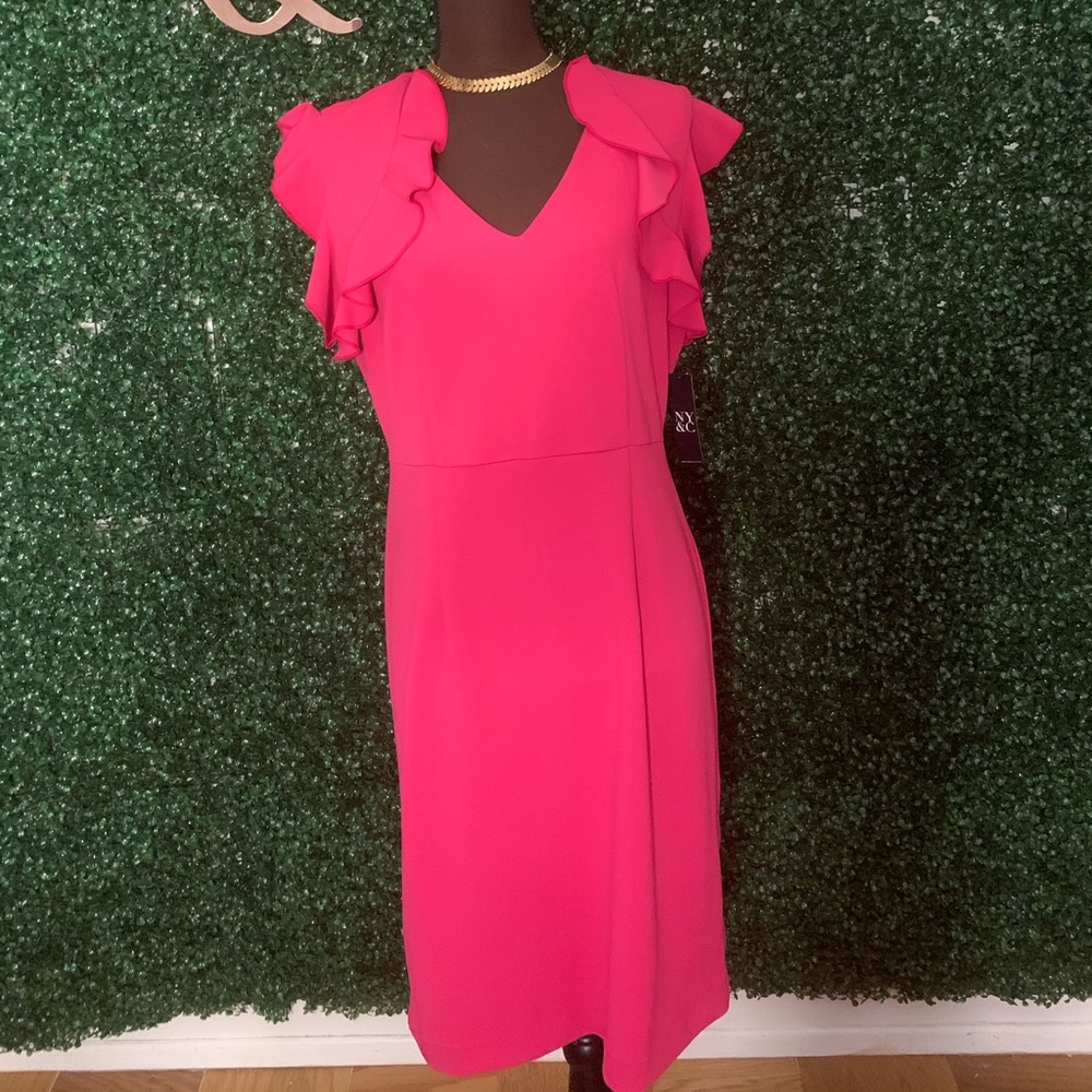Women’s NY & Co Sheath Dress Hot Pink Size 4